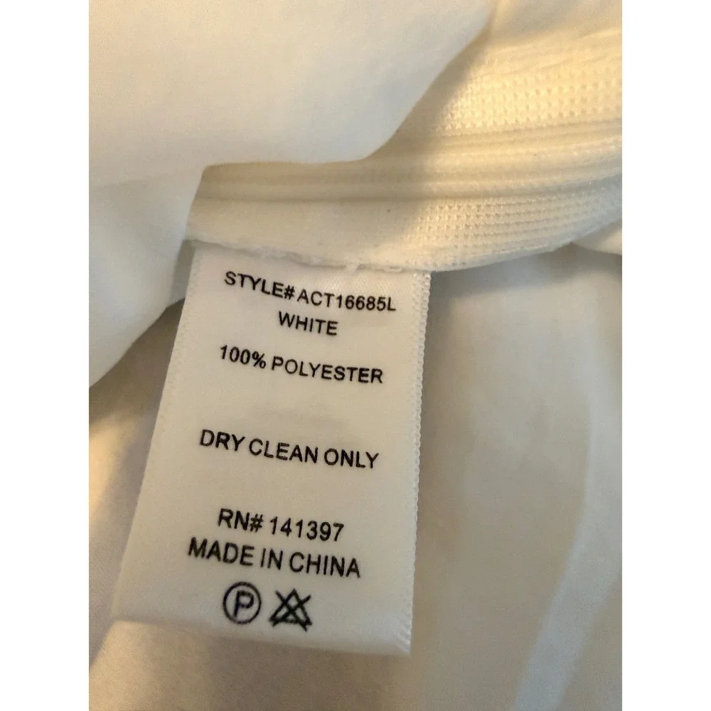 ASTR The Label White Ruched‎ V-Neck Puff Sleeve Blouse Small Victorian Coquette